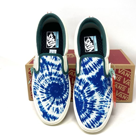 VANS Comfycush Slip-On Tie-Dyeclsh blue Casual Sneakers Women's Size VN0A3WMD1S1 - Picture 4 of 10